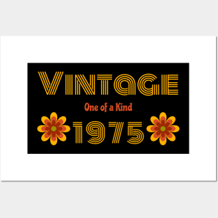 Vintage Birth Year 1975 Posters and Art